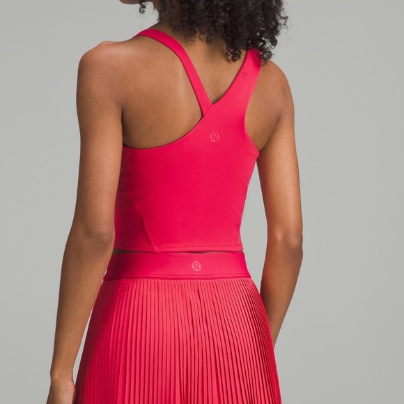 Lululemon Everlux Asymmetrical Tennis Tank size 6 in cherry mist - Picture 2 of 7